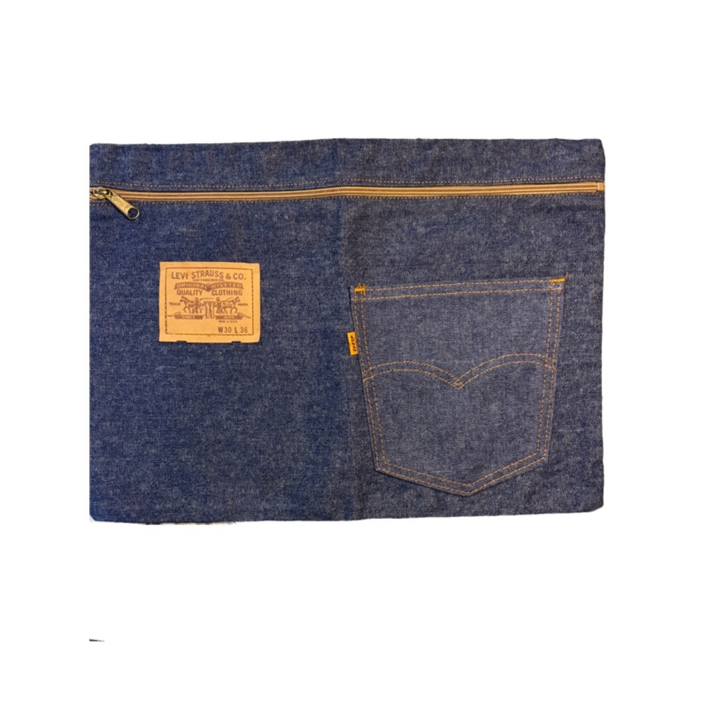 Vintage Levis Bag Pouch With Orange Label Tag - Picture 1 of 8